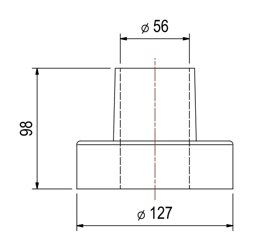 Runner EU1002 – technical drawing with dimensions
