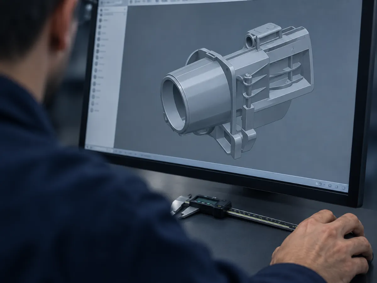 Progettazione CAD di un componente in plastica